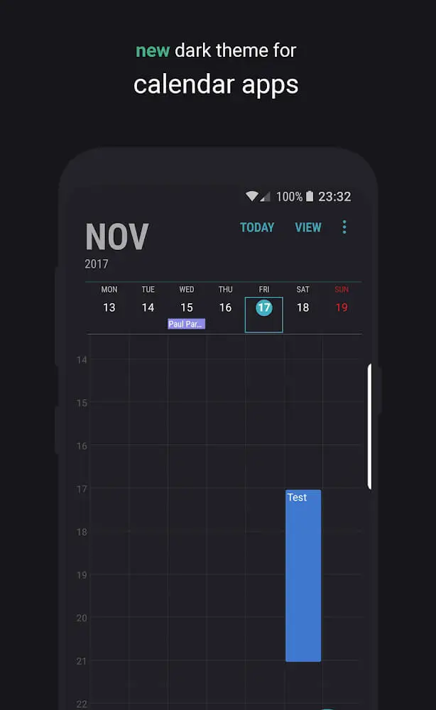 Screenshot of the Swift Minimal for Samsung app