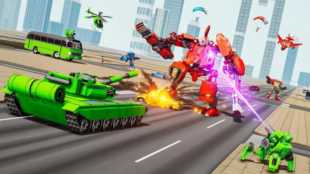 Screenshot of the Tank Robot Showdown Robot Game game
