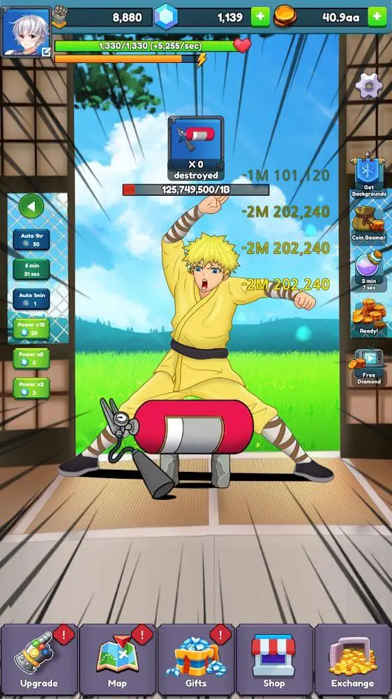 Screenshot of the Tap Break Them All app