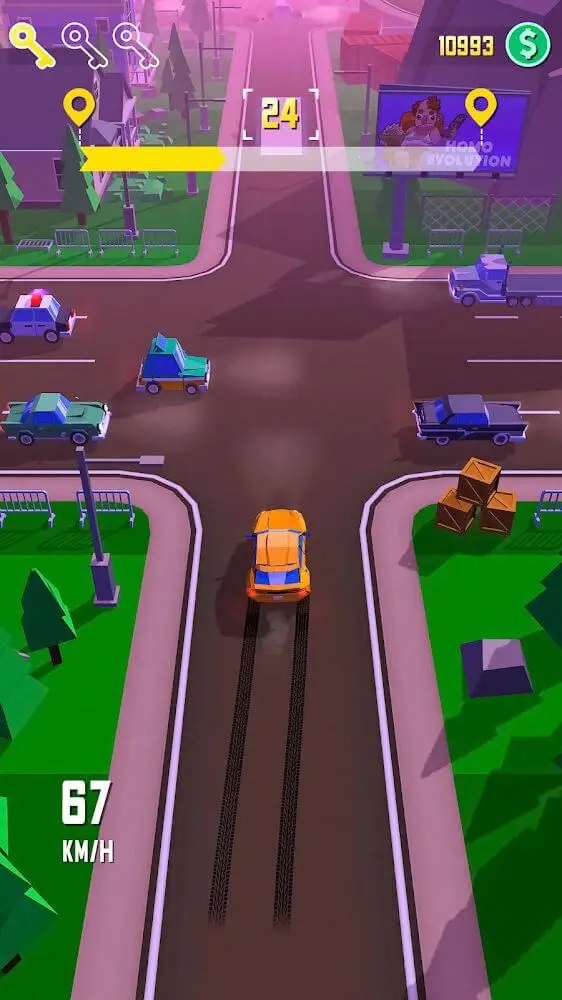 Screenshot of the Taxi Run: Traffic Driver app