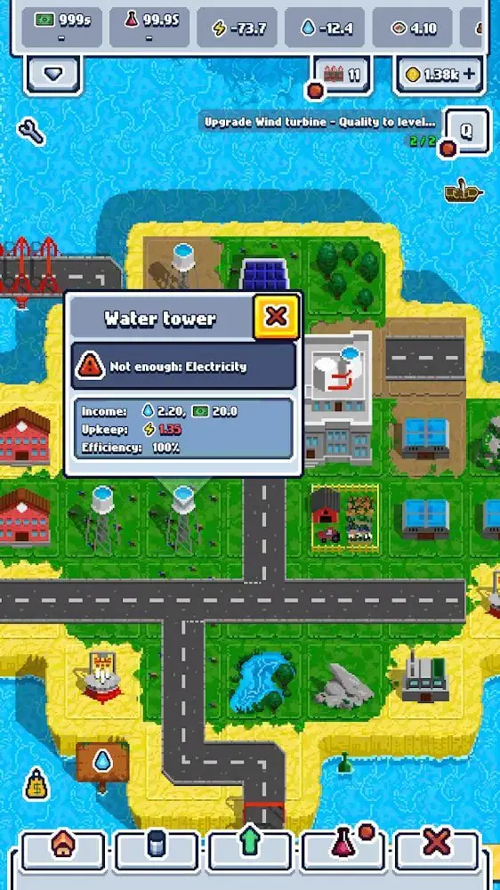 Screenshot of the Technopoly app