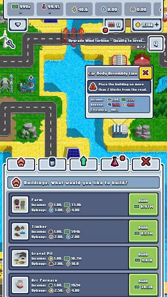 Screenshot of the Technopoly app