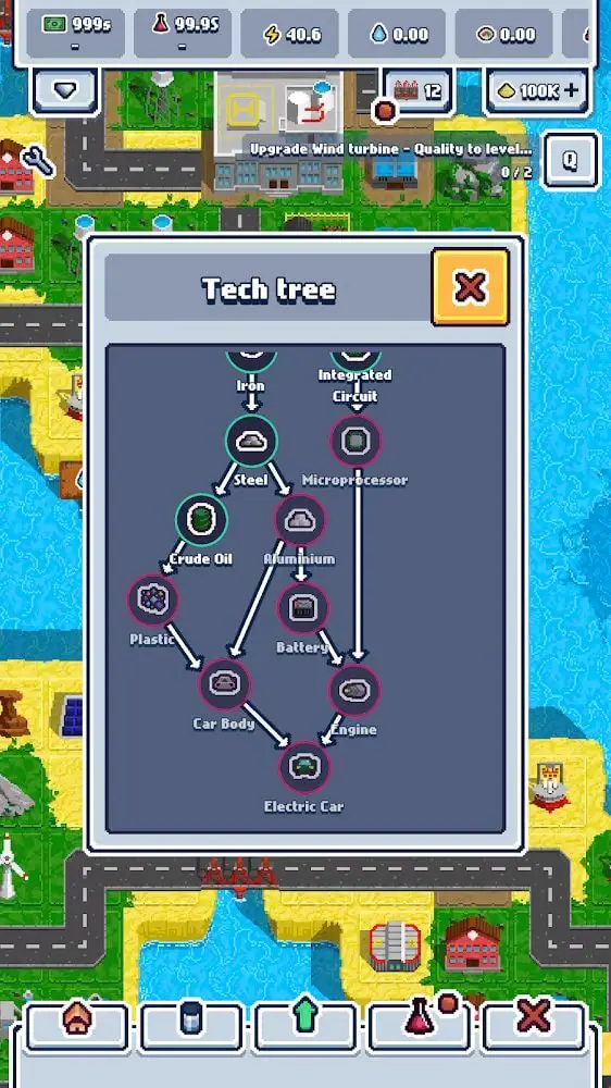 Screenshot of the Technopoly app
