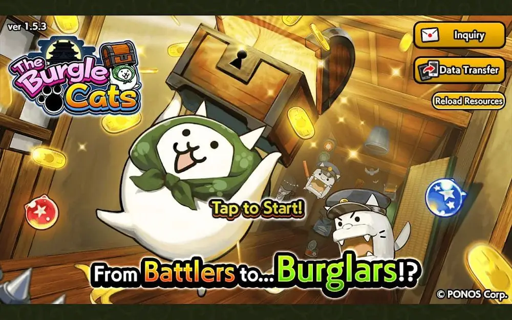 Screenshot of the The Burgle Cats game