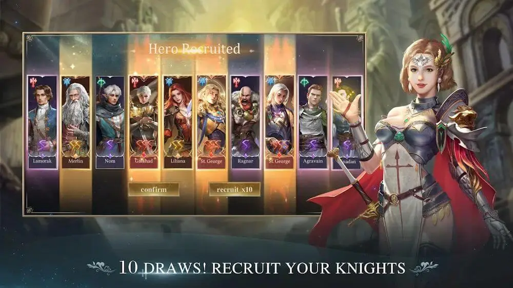 Screenshot of the The King Arthur game