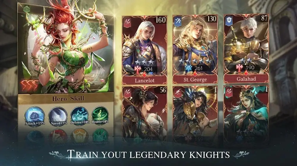 Screenshot of the The King Arthur game