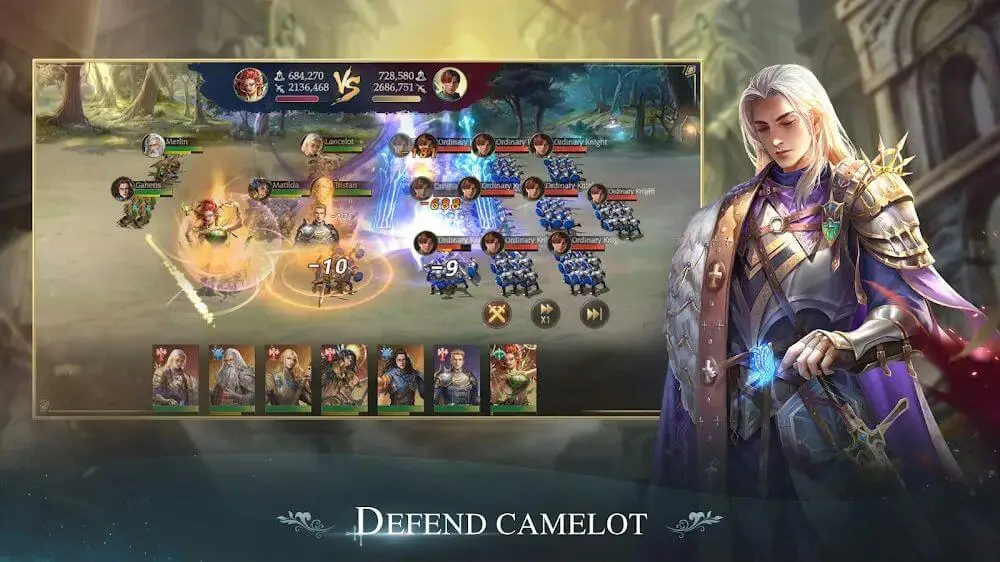 Screenshot of the The King Arthur game