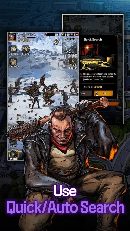 Screenshot of the The Walking Dead: All-Stars app