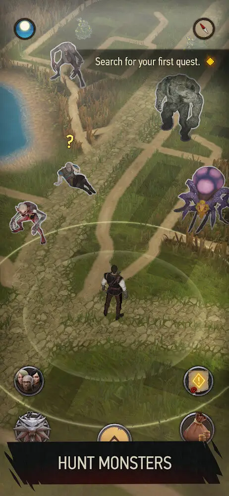 Screenshot of the The Witcher: Monster Slayer game