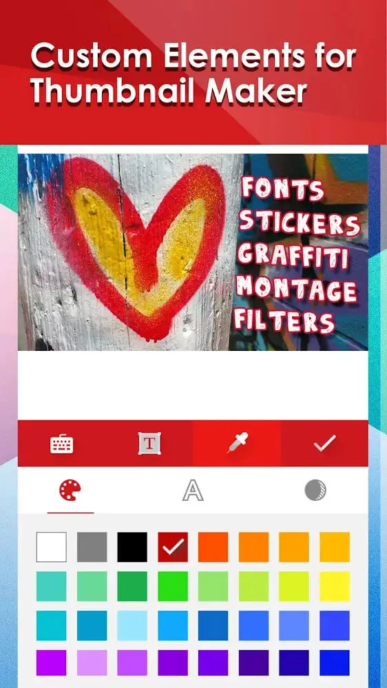 Screenshot of the Thumbnail Maker for Youtube app