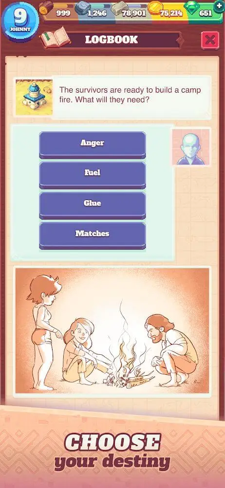 Screenshot of the Tinker Island 2 app