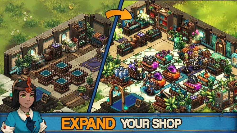 Screenshot of the Tiny Shop game