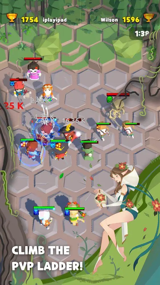 Screenshot of the Tiny Titans - AFK Auto Battles app