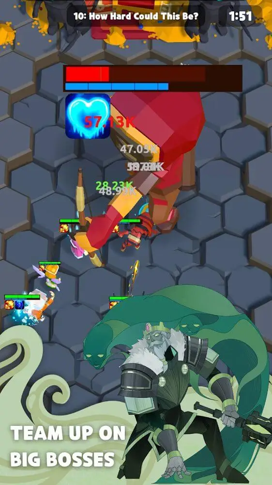 Screenshot of the Tiny Titans - AFK Auto Battles app