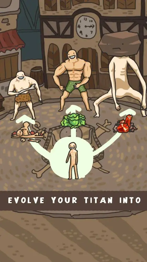 Screenshot of the Titan Evolution World app