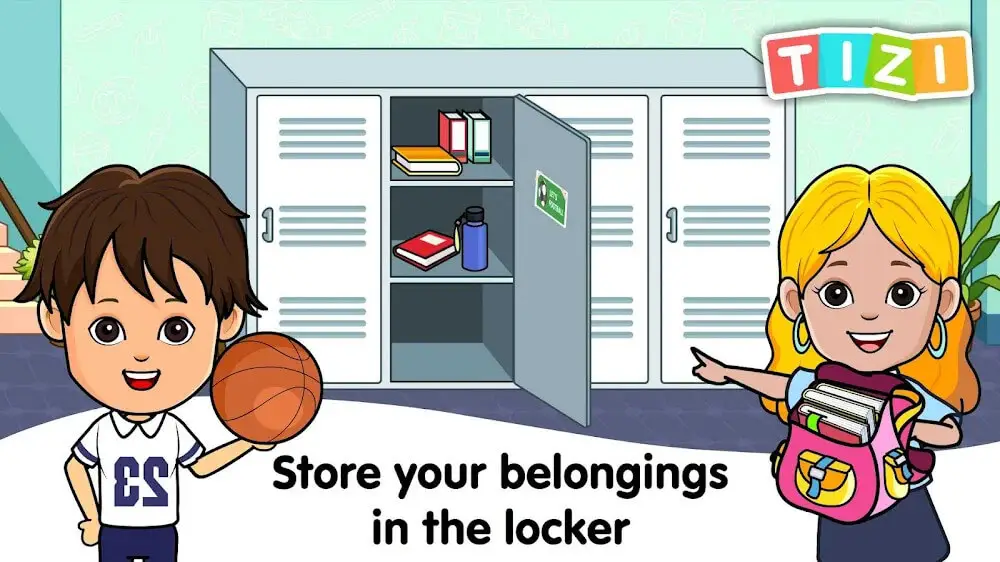 Screenshot of the Tizi Town - My School Games game