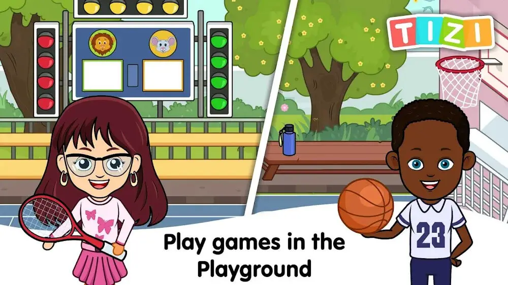 Screenshot of the Tizi Town - My School Games game