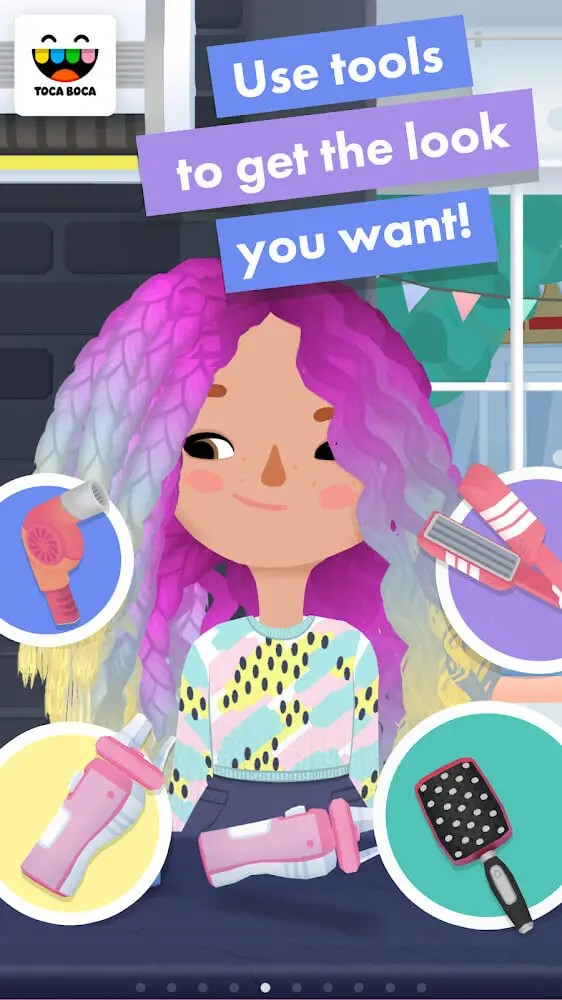 Screenshot of the Toca Hair Salon 3 game