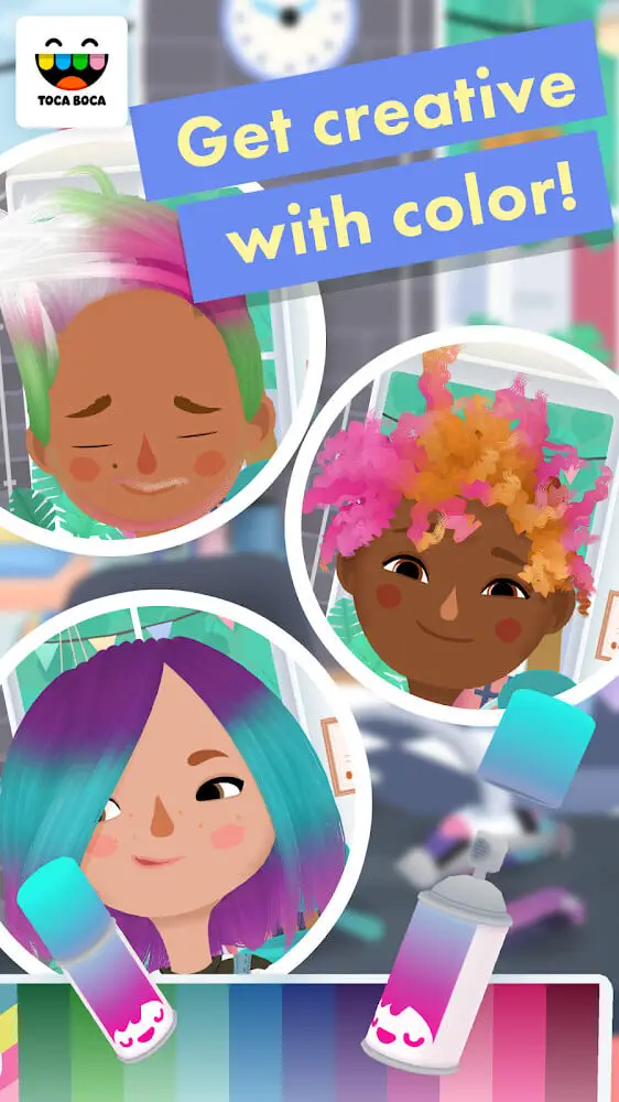 Screenshot of the Toca Hair Salon 3 game