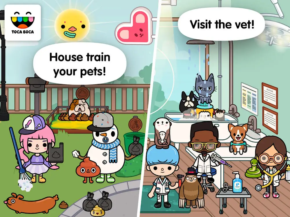 Screenshot of the Toca Life: Pets game