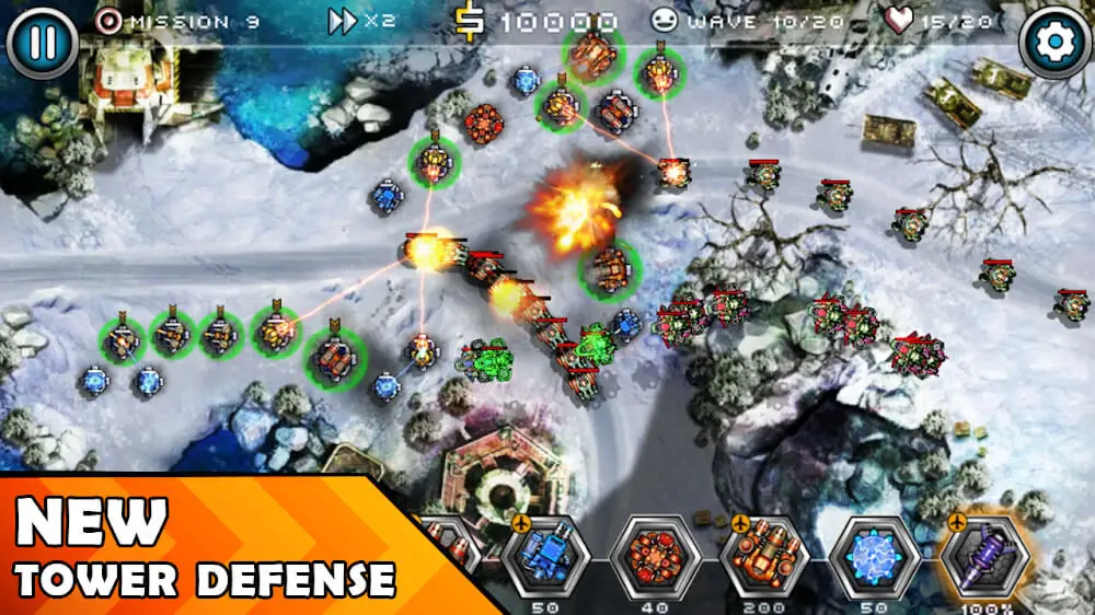 Screenshot of the Tower Defense Zone 2 game