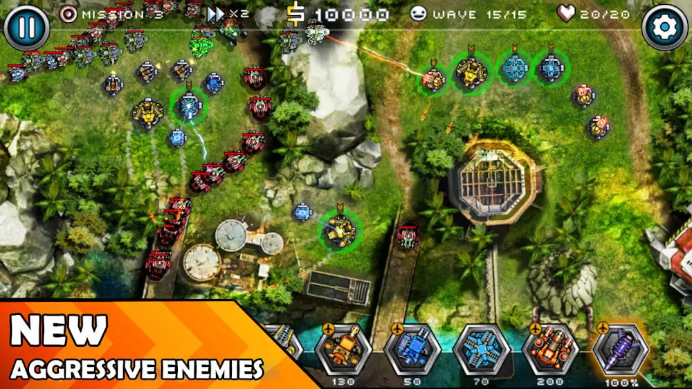 Screenshot of the Tower Defense Zone 2 game