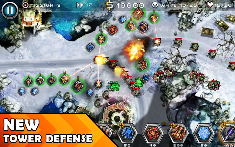 Screenshot of the Tower Defense Zone 2 game