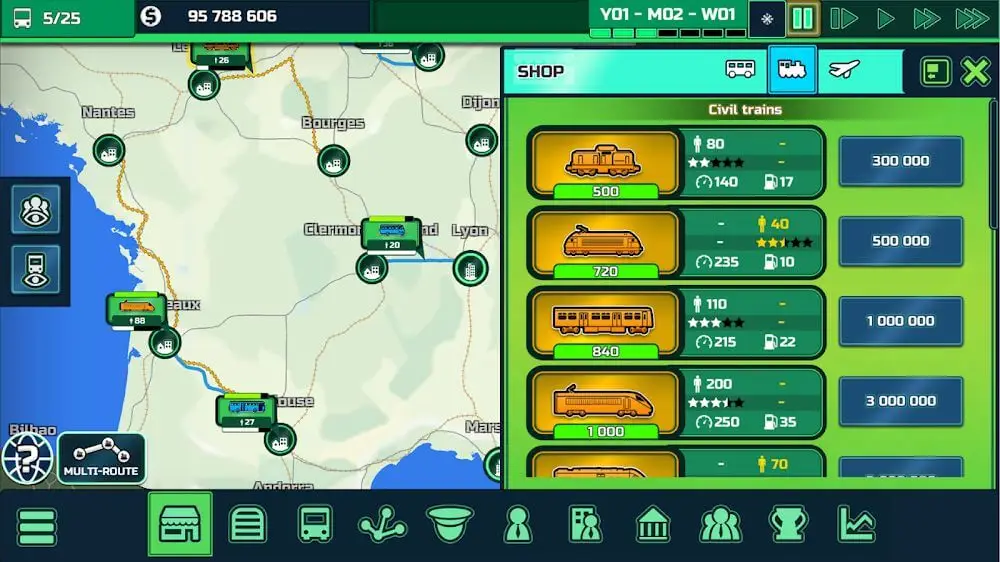 Screenshot of the Transport INC game