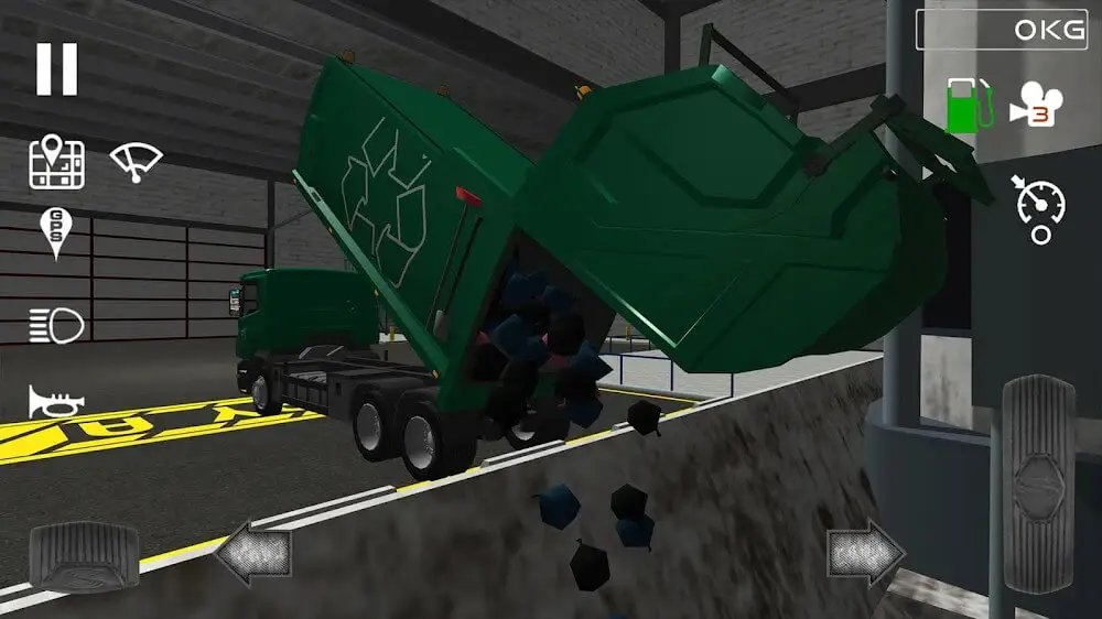Screenshot of the Trash Truck Simulator game
