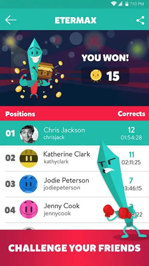 Screenshot of the Trivia Crack Premium app