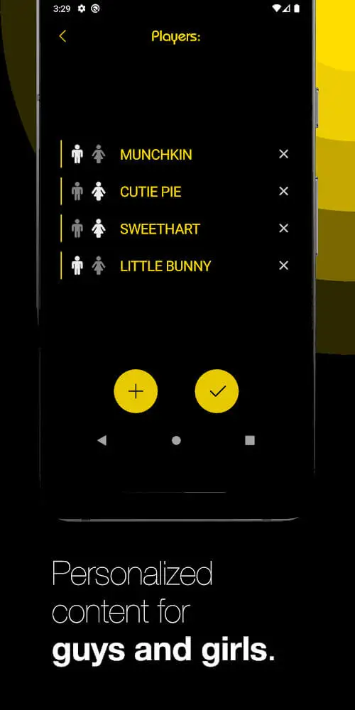 Screenshot of the Truth or Dare app