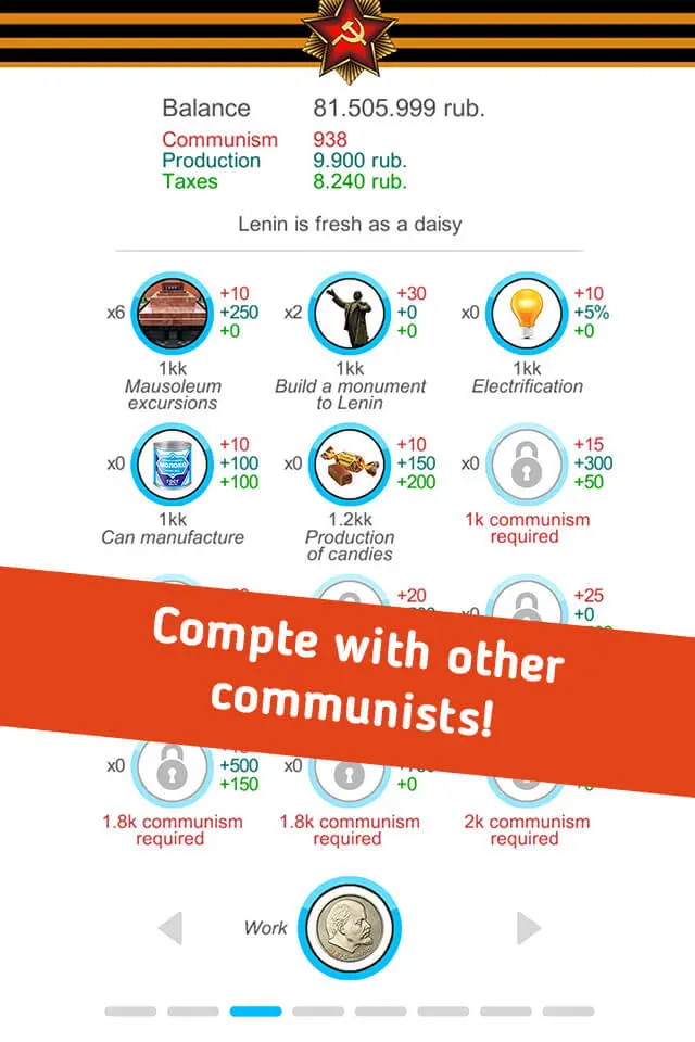 Screenshot of the USSR Simulator app