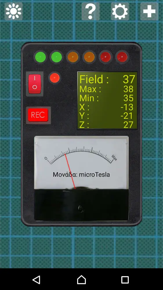 Screenshot of the Ultimate EMF Detector Pro app