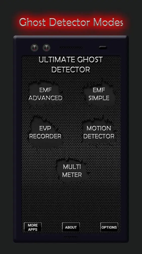 Screenshot of the Ultimate Ghost Detector app