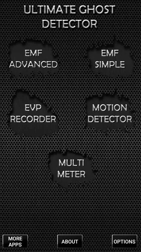 Screenshot of the Ultimate Ghost Detector app