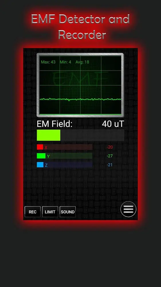 Screenshot of the Ultimate Ghost Detector app
