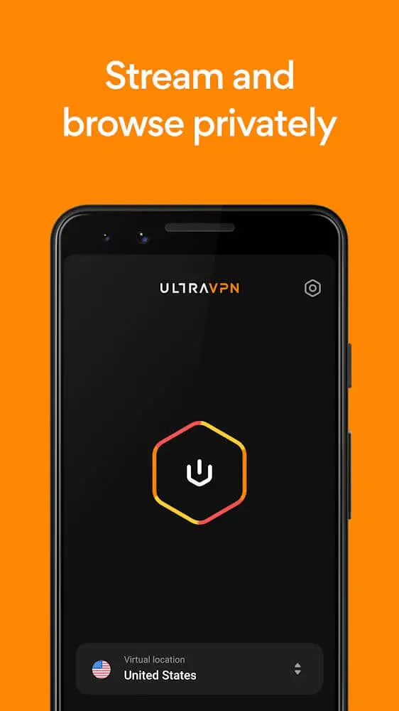 Screenshot of the UltraVPN (Hexatech) app