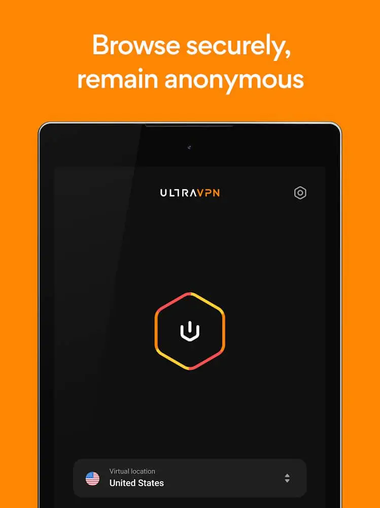 Screenshot of the UltraVPN (Hexatech) app