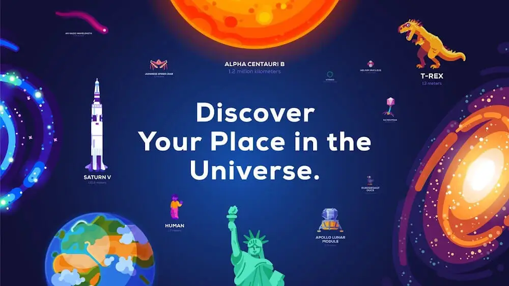 Screenshot of the Universe in a Nutshell game