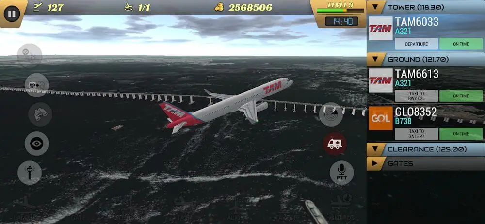 Screenshot of the Unmatched Air Traffic Control game