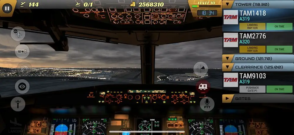 Screenshot of the Unmatched Air Traffic Control game