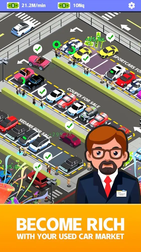 Screenshot of the Used Car Dealer Tycoon app