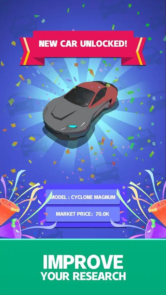 Screenshot of the Used Car Dealer Tycoon app