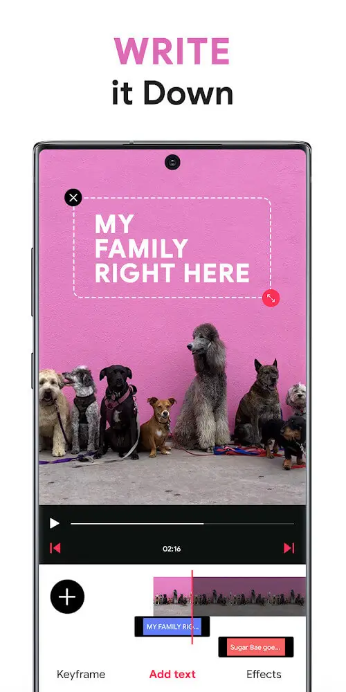 Screenshot of the VMake app