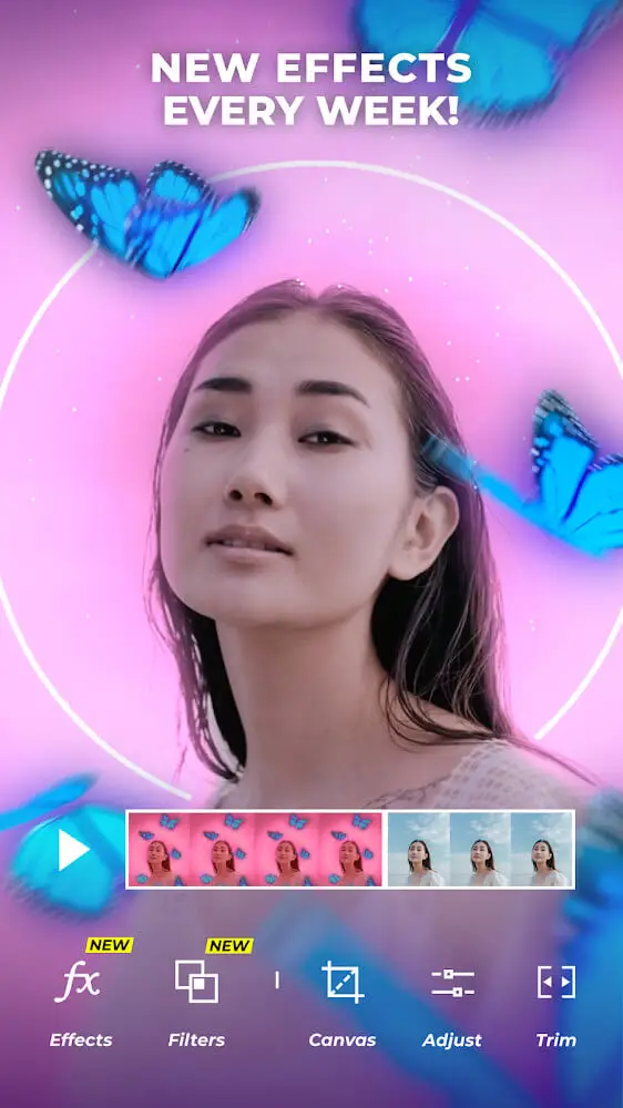 Screenshot of the VOCHI Video Effects Editor app