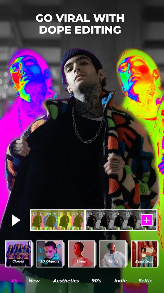 Screenshot of the VOCHI Video Effects Editor app