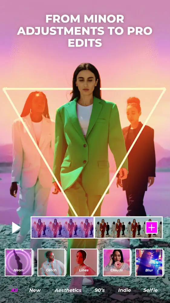 Screenshot of the VOCHI Video Effects Editor app