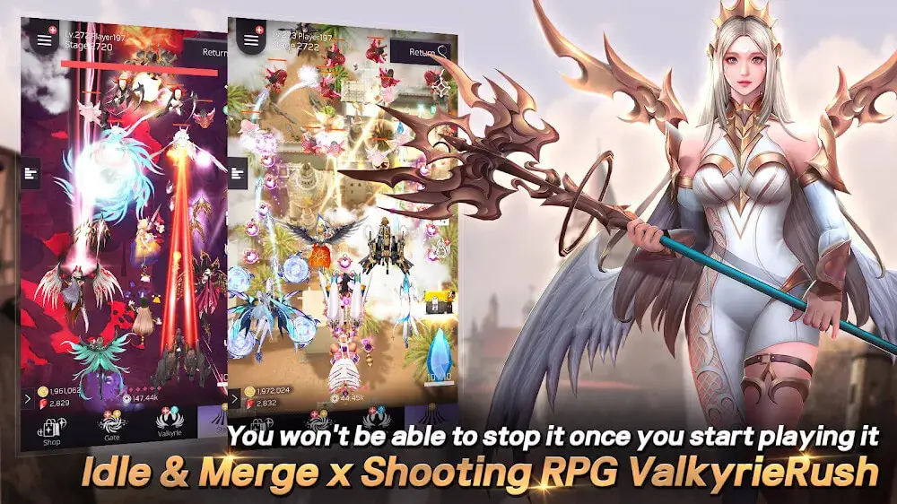 Screenshot of the Valkyrie Rush game