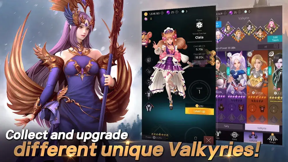 Screenshot of the Valkyrie Rush game