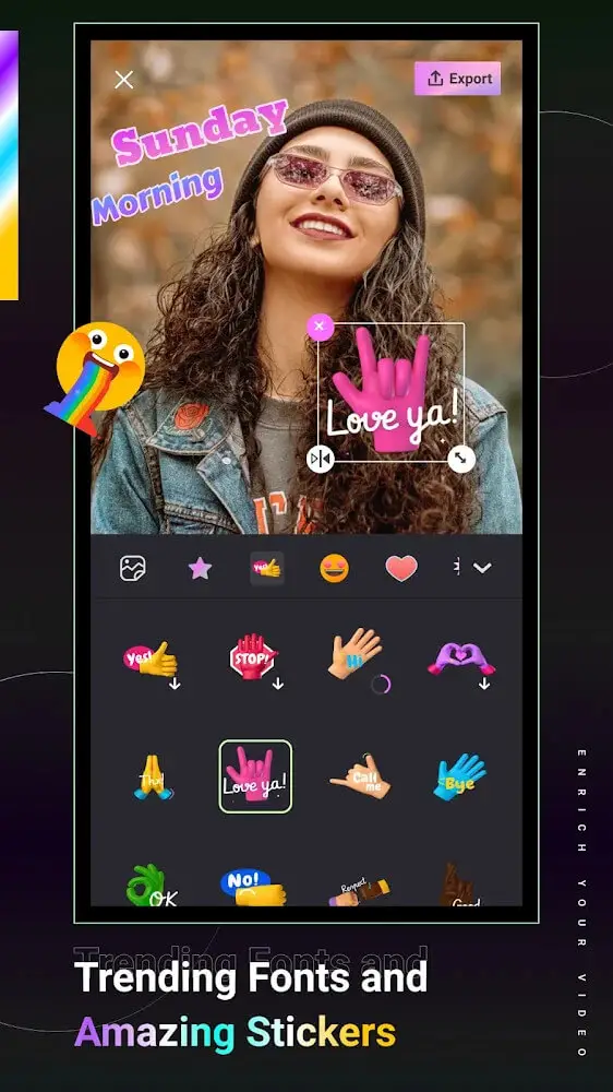 Screenshot of the Videap app